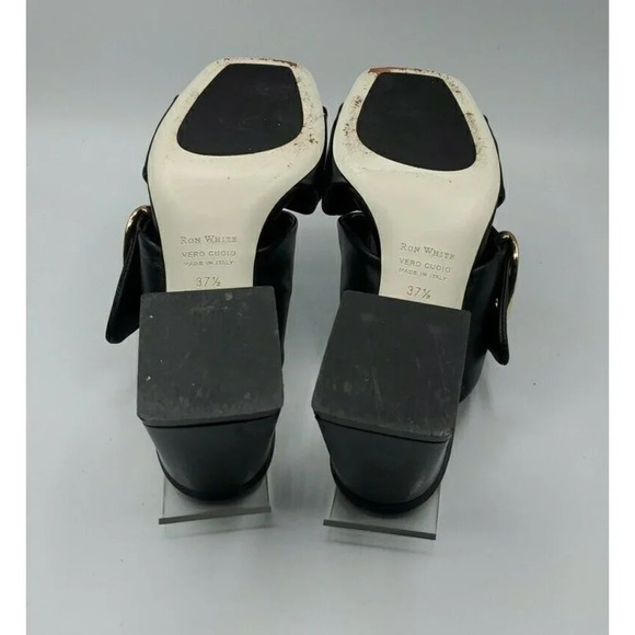 Ron White Black Willow Napa Twist Buckle Sandals Size 37.5 (7 US) $475.00 - Picture 11 of 13